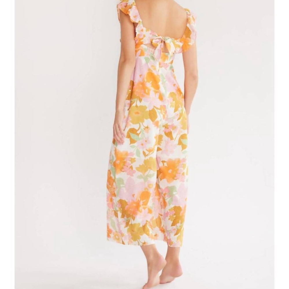 MILLE harmony floral Alessia tie back ruffled jumpsuit EXTRA SMALL - Picture 2 of 9